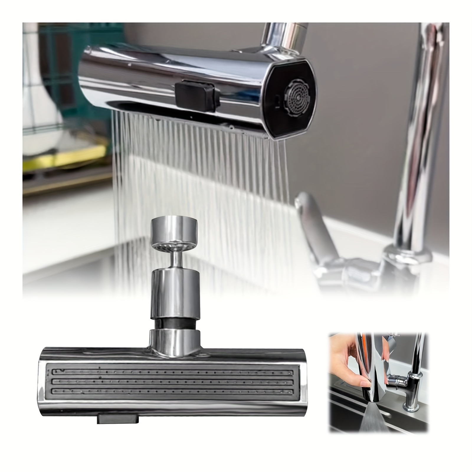 Aérateur anti-éclaboussures pour robinet, diffuseur de douche, buse  rotative à 360 °, rehausseur réglable, accessoires