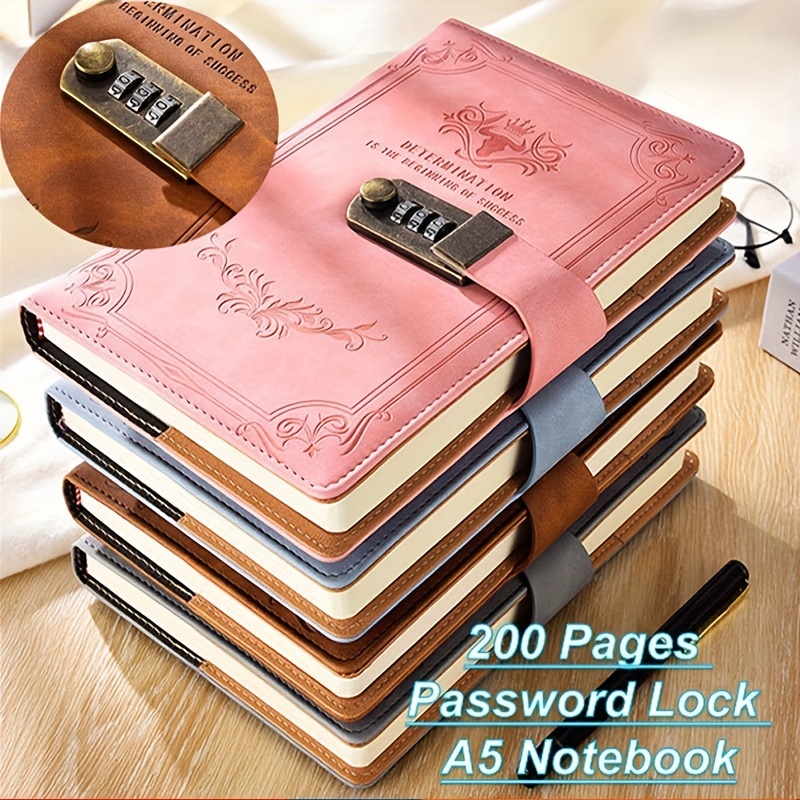 Notebook Lock Cute Notepad Kawaii Stationary Pink Girls Diary Ages 8-12  Journal - AliExpress