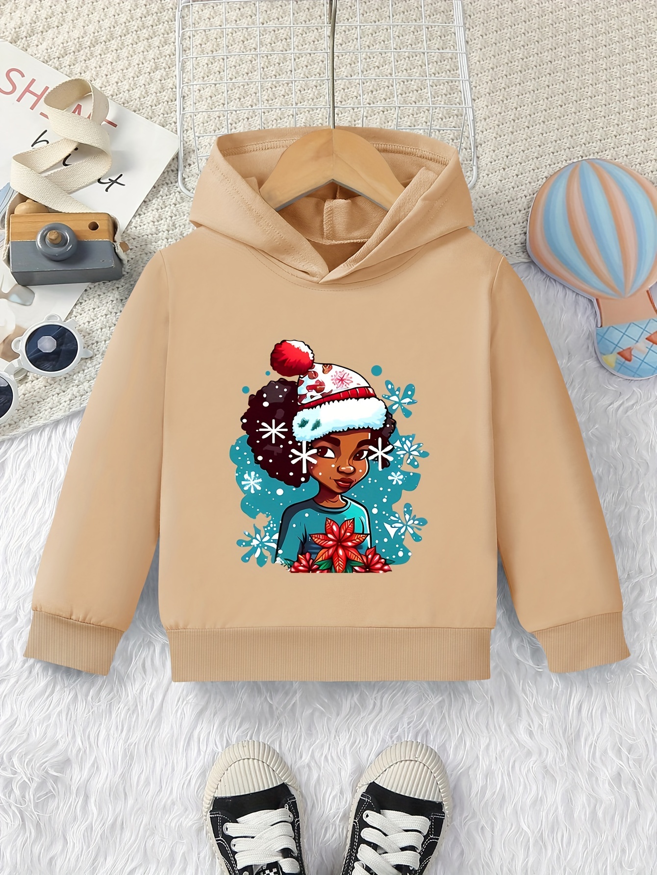 Diseño Original Dibujos Animados Niños Beige Sudadera - Temu Spain