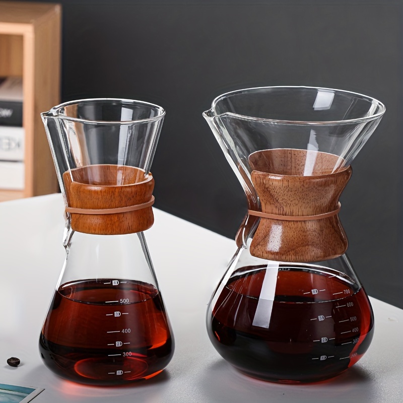 Cafetière manuelle filtre à café 400ml pour over Carafe en verre avec  filtre à café permanent