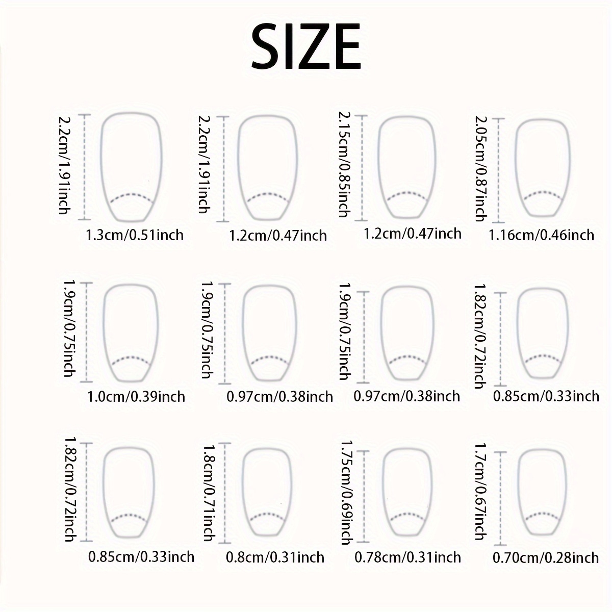 24pcs short ballerina fake nails french simple style glossy false nails 1pc nail glue 1pc nail file details 3