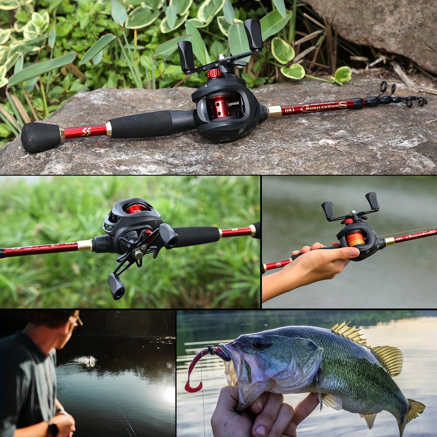 Sougayilang Ultralight Fishing Rod Reel Combos Portable High