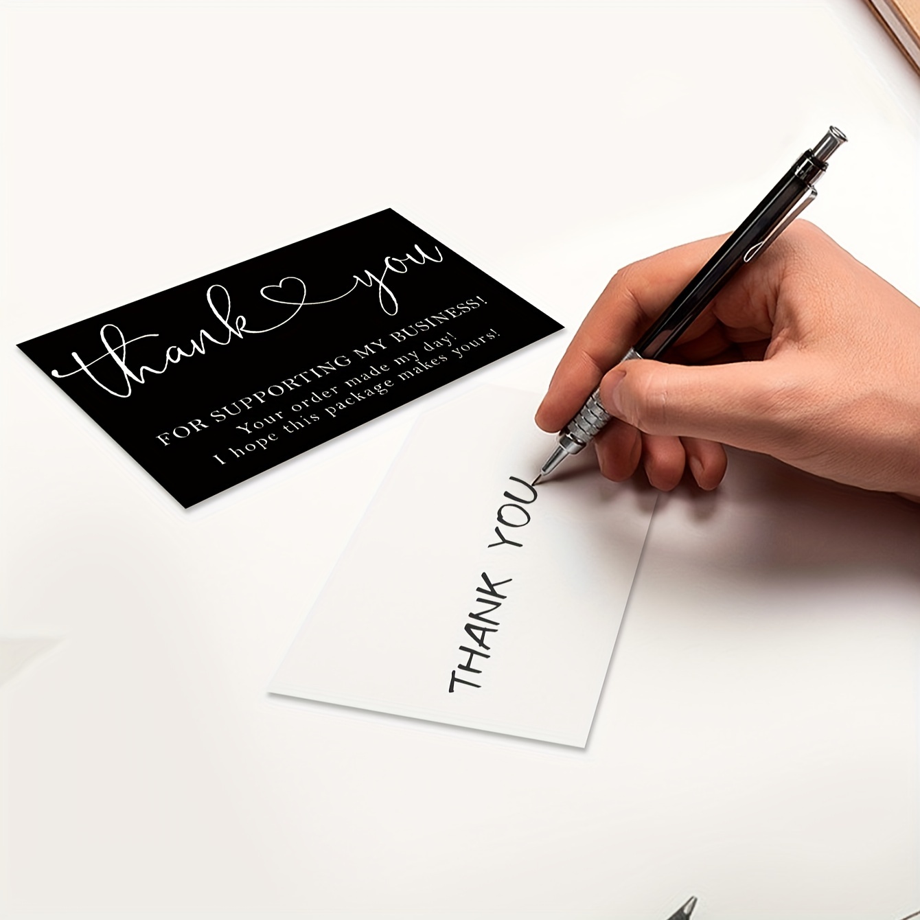 Dropship 50pcs Thank You For Supporting My Small Business Cards, -  3.5''x2.1'' - Black And White Greeting Blank Cards, Recommended For Online  Retailers, Small Business Owners And Local Stores to Sell Online