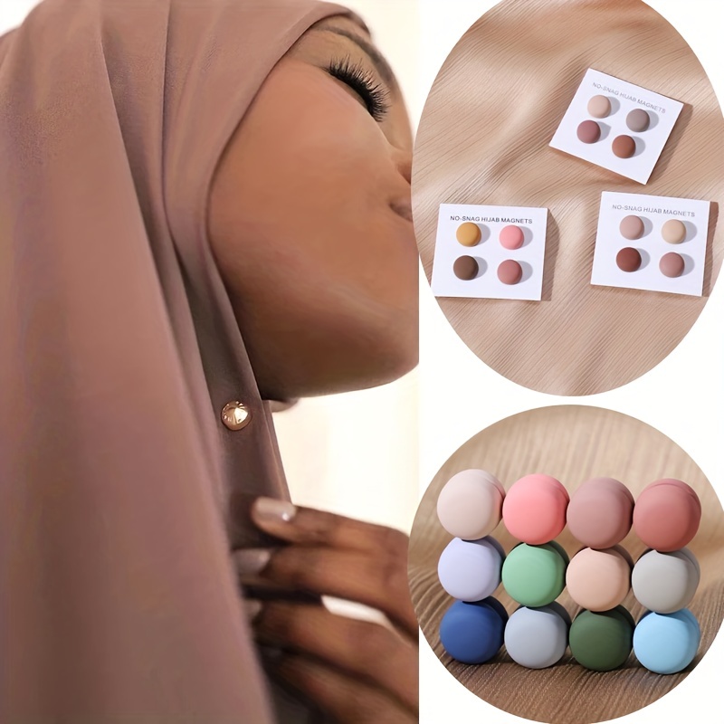 8 Pcs Hijab Magnetic Pins,strength Magnetic Hijab Pins Buttons For Women  Multi-use Colorful Scarf Small Magnetic Hijab