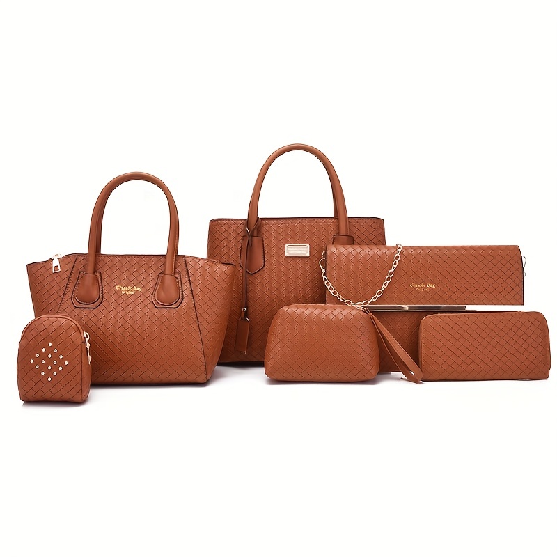 Women's Designer Handbags Satchel Bags Top Handle Purse Shoulder Bag  w/Matching Wallet 2 PCS Set