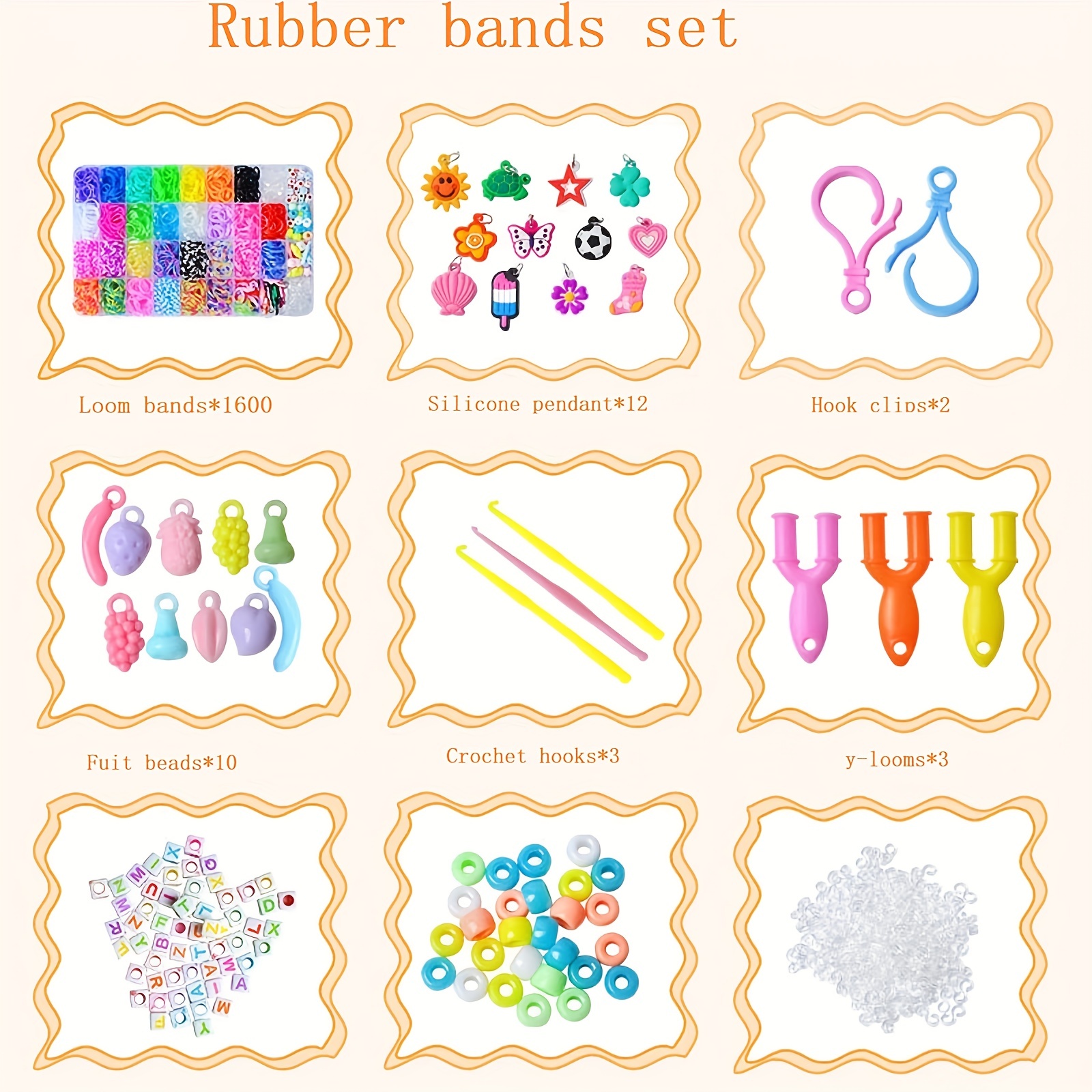 Bead crochet DIY kit bracelet, Colorful bracelet making kit for