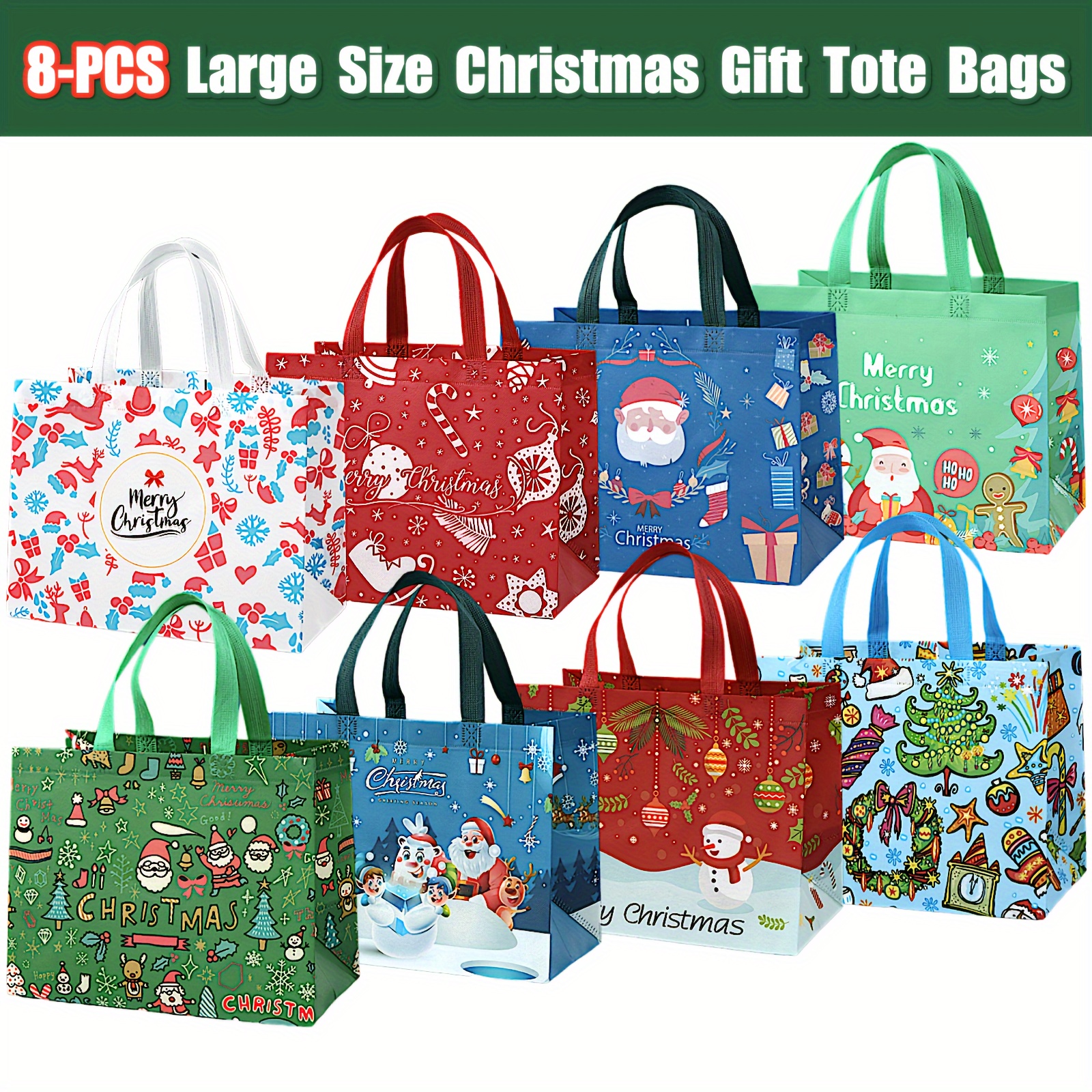 Christmas Gift Bag Non woven Christmas Gift Bag Reusable - Temu