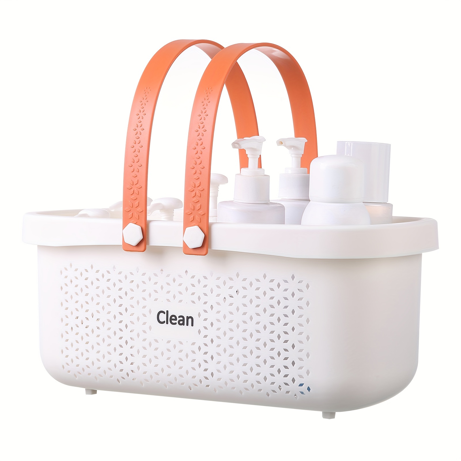 SUNRI Portable Storage Basket Cleaning Caddy Storage Organizer Tote with  Handle for Laundry Bathroom Kitchen Spray Bottles Cloths Brush Supplies  Storage Baskets 