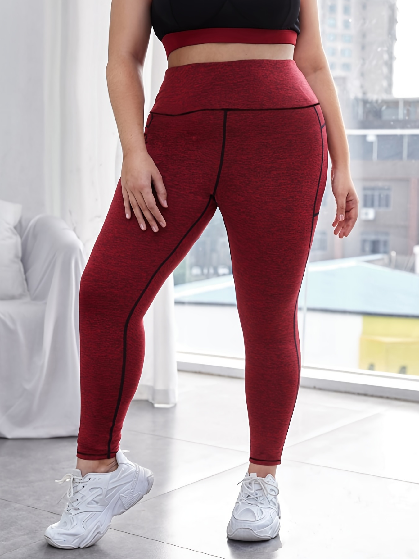 Plus Size Running Capris