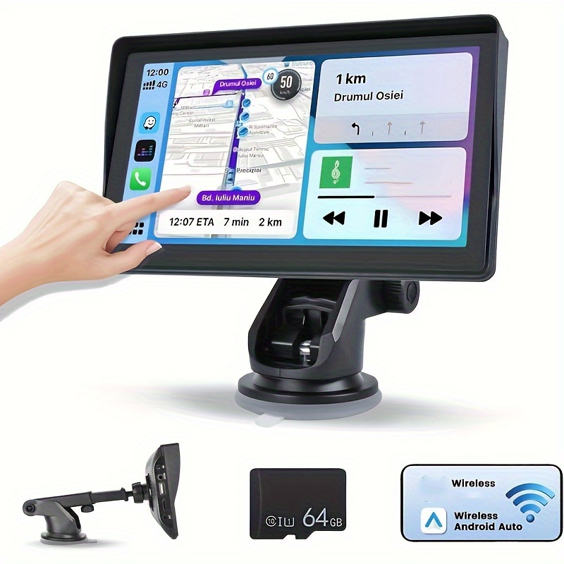 Wireless Carplay Autoradio 7'' Touchscreen-Autoradio, Unterstützung Von  Android Auto Universal Car Multimedia Player Mit Unterstützung Von  FM/TF/USB +