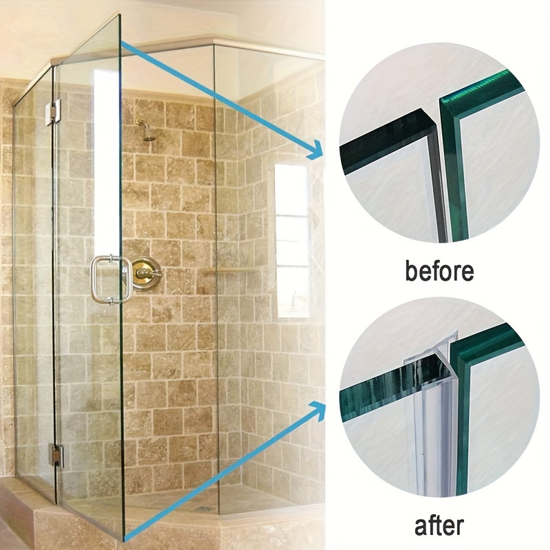 1 2 3 4pcs glass shower door seal strip shower door seal side seal strip suitable for 10mm glass bathroom supplies bathroom accessories keep your bathroom dry and tidy