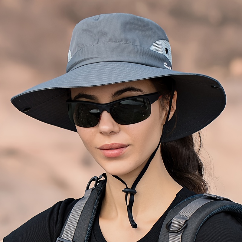 Women's Waterproof Wide Brim Sun Protection Bucket Hat - Temu New