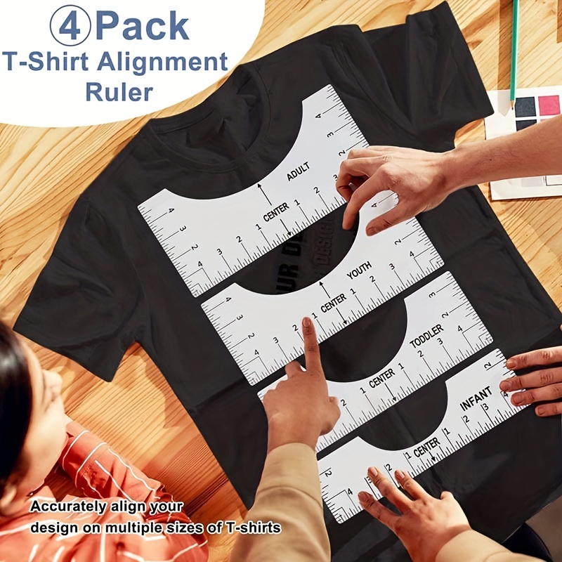 12Pcs T-shirt-Ruler Guide for vinyl alignment & heat press in 2023