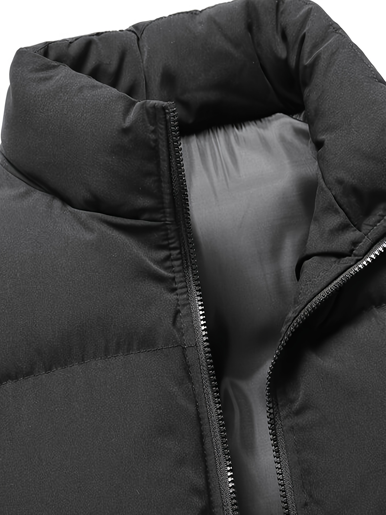 Men's Thick Puffer Jacket Winter Warm Zip Up Jacket For Big - Temu