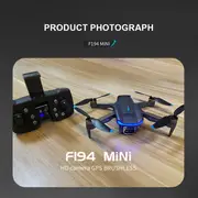 f194 foldable drone with 2 batteries dual hd cameras rechargeable battery optical flow gps mode one key return perfect toy and gift for adults details 8