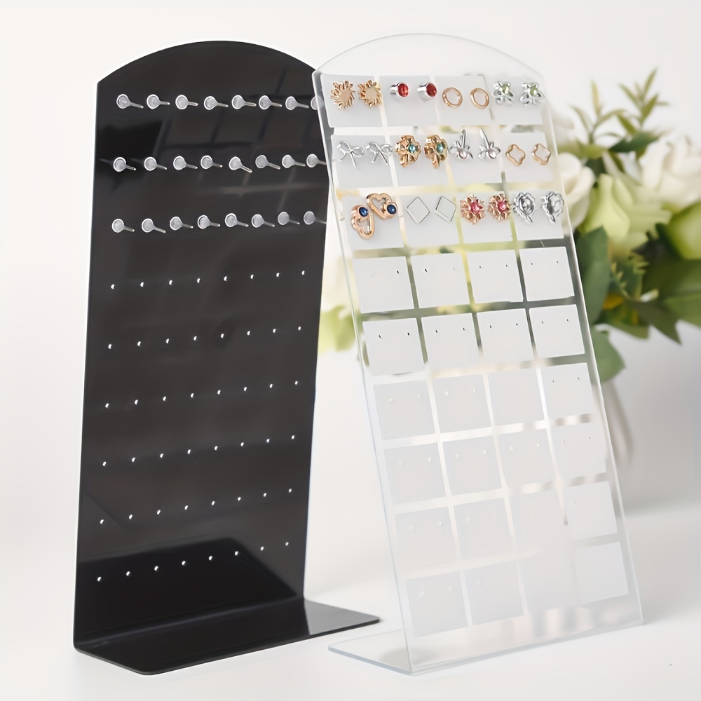 1 Pack 72 Holes Acrylic Earring Holder Organizer Ear Studs Jewelry Storage  Display Rack Showcase Earrings Display Stand Earring Storage for Selling  Retail Marketing Personal 3x2x4.5inch