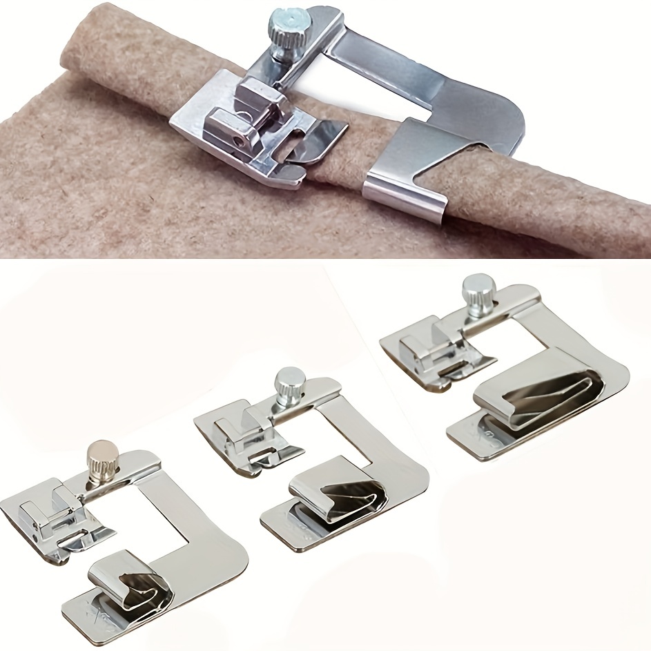 Sewing Rolled Hemmer Foot,4PCS Universal Sewing Rolled