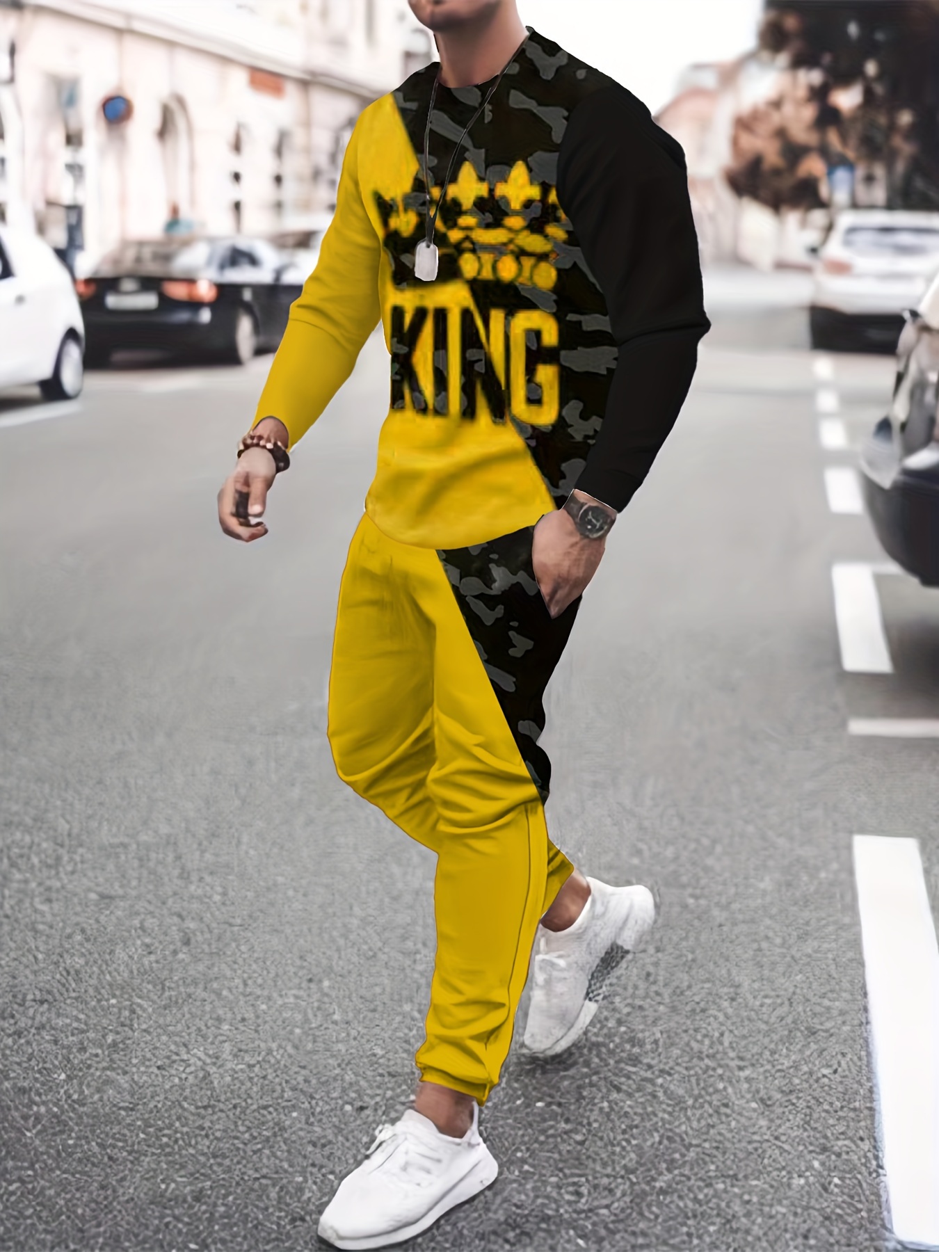  QY Men's Oversized Camo Loose Hip Hop Swag Streetwear