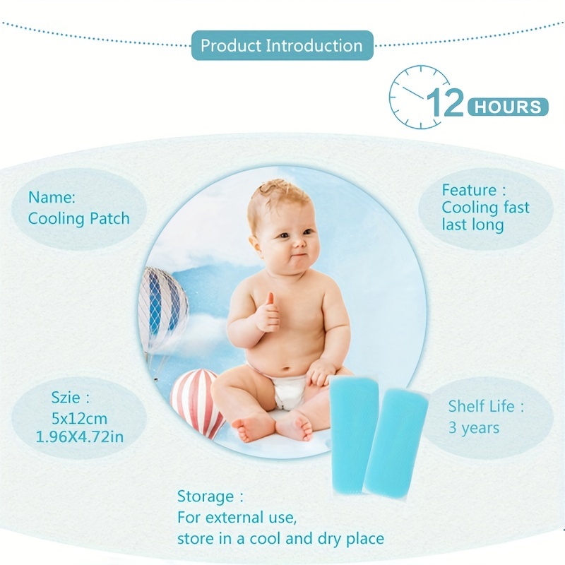 Health Care Supplies Fever Gel Cooling Pad for Baby Care Cooling Gel Patch  Baby Fever Patch 4PCS