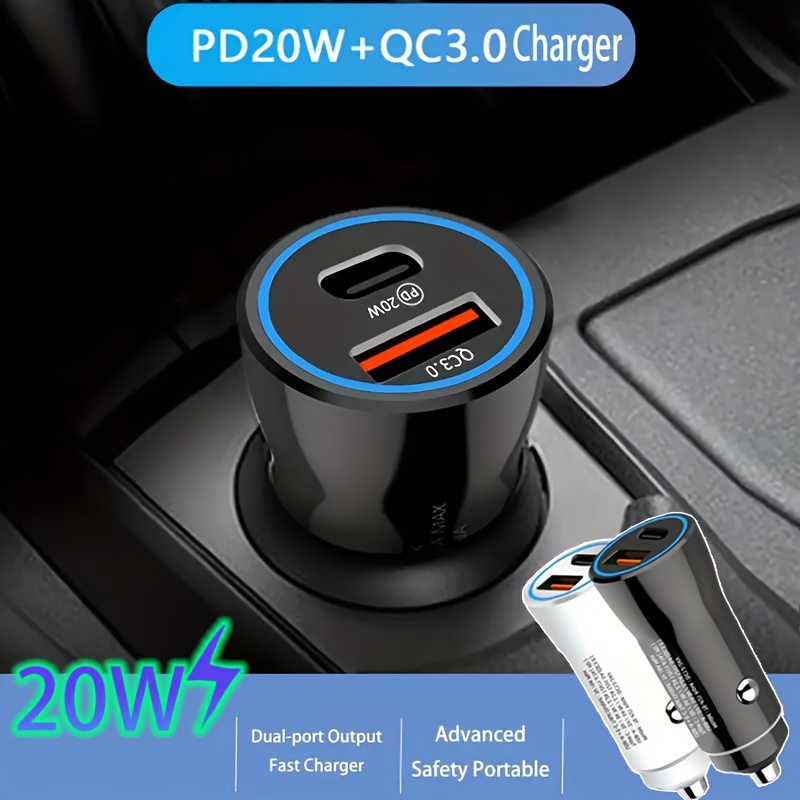 Pd Super Fast Charging Car Charger One Drag Three Cigarette - Temu