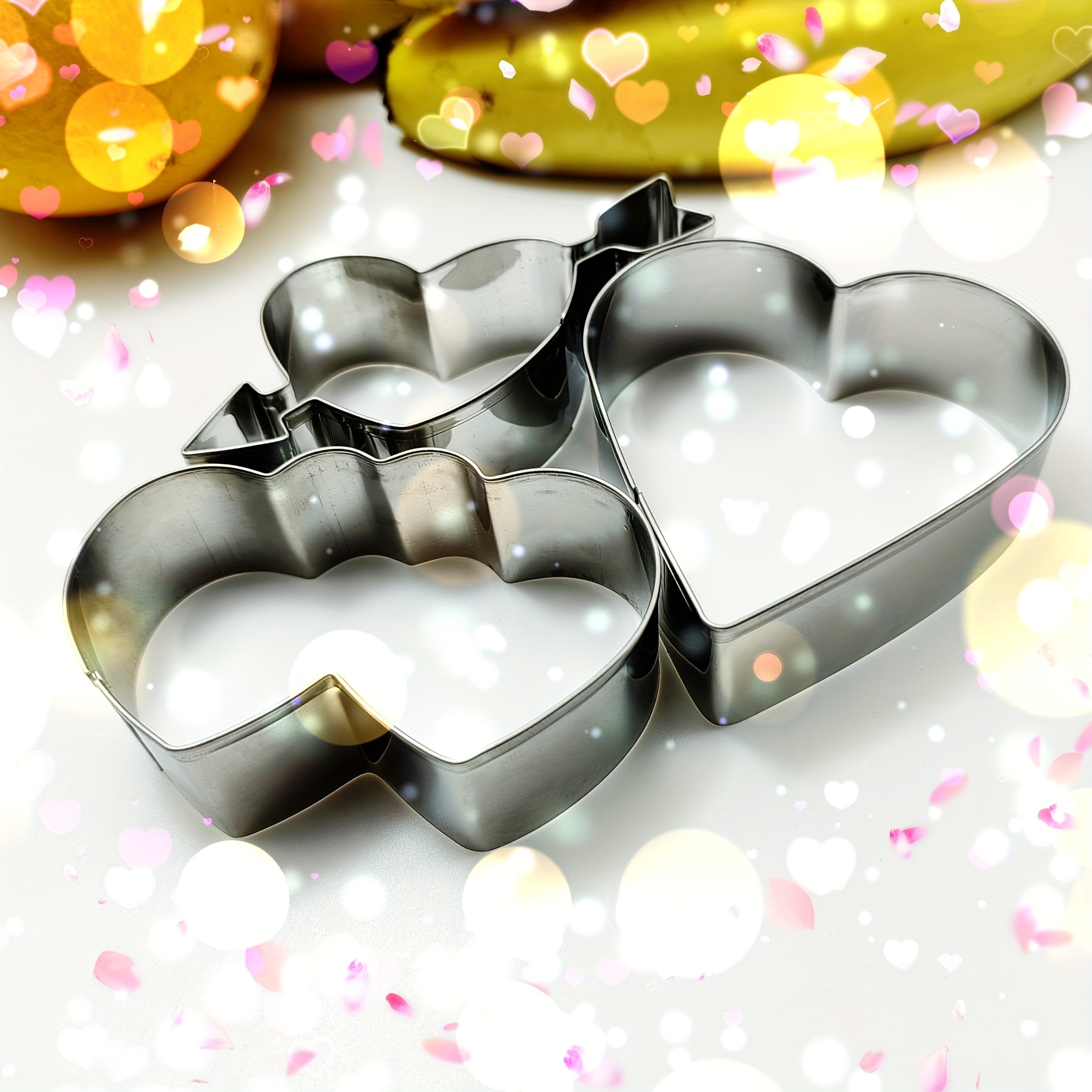 KENIAO Valentine's Day Cookie Cutter Set - 10 PC - Holiday Biscuit Fondant  Bread Molds - Stainless Steel - by