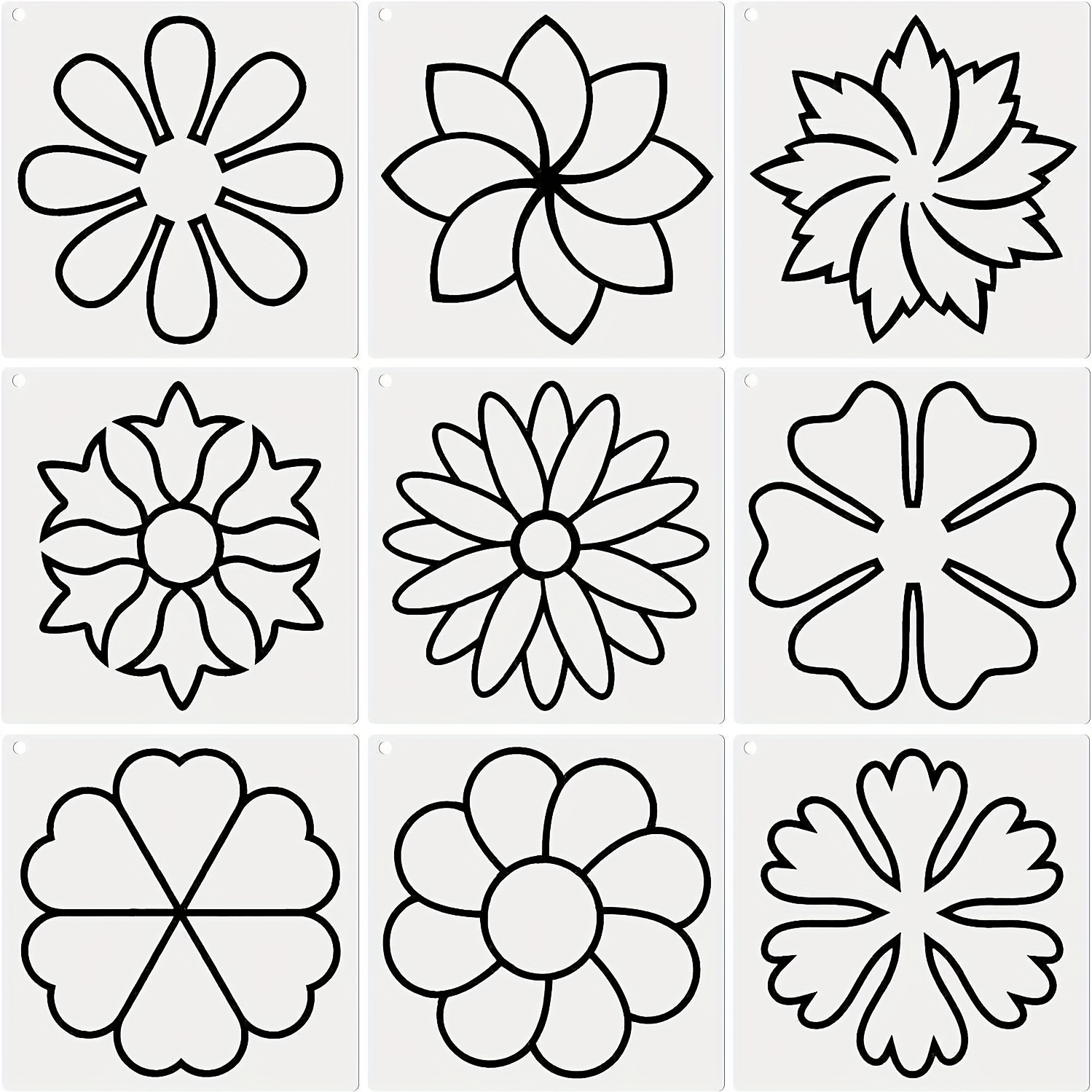 Reusable Flower Line Quilting Stencil Kit Perfect For Sewing - Temu