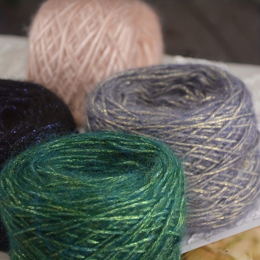 Vintage Mohair Spray Yarn For Diy Knitting And Crocheting - Temu