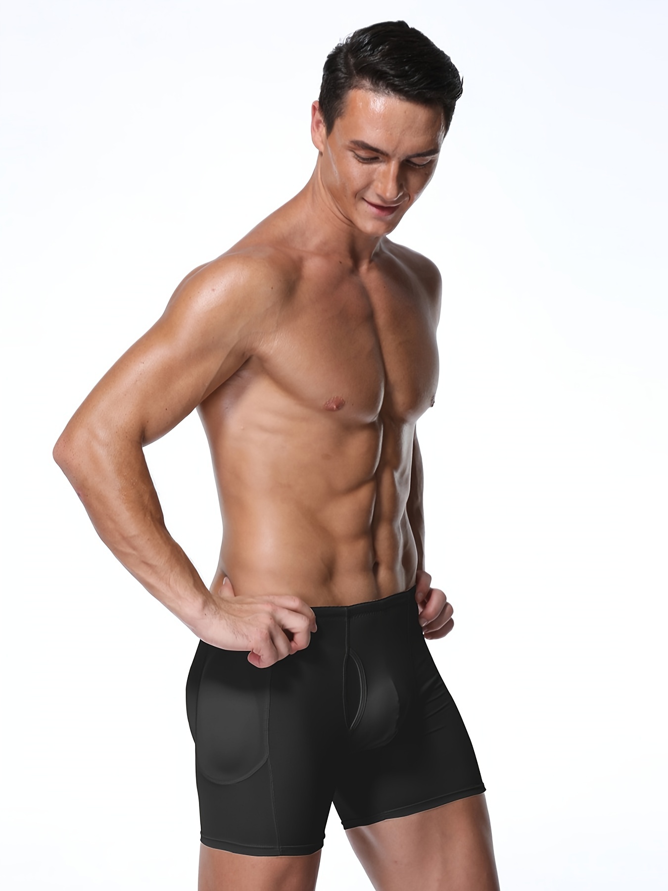 Men's High Waist Padded Butt Enhancer Shaper Shorts Tummy - Temu