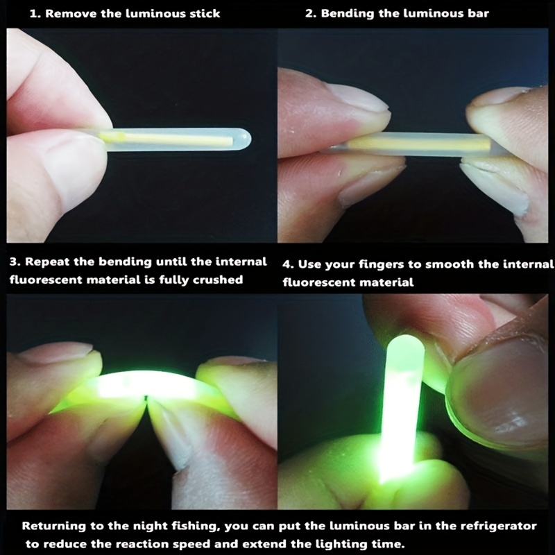 25pcs Luminous Fishing Gear - Fluorescent Rod Gadgets with Glow Stick for  Night Fishing