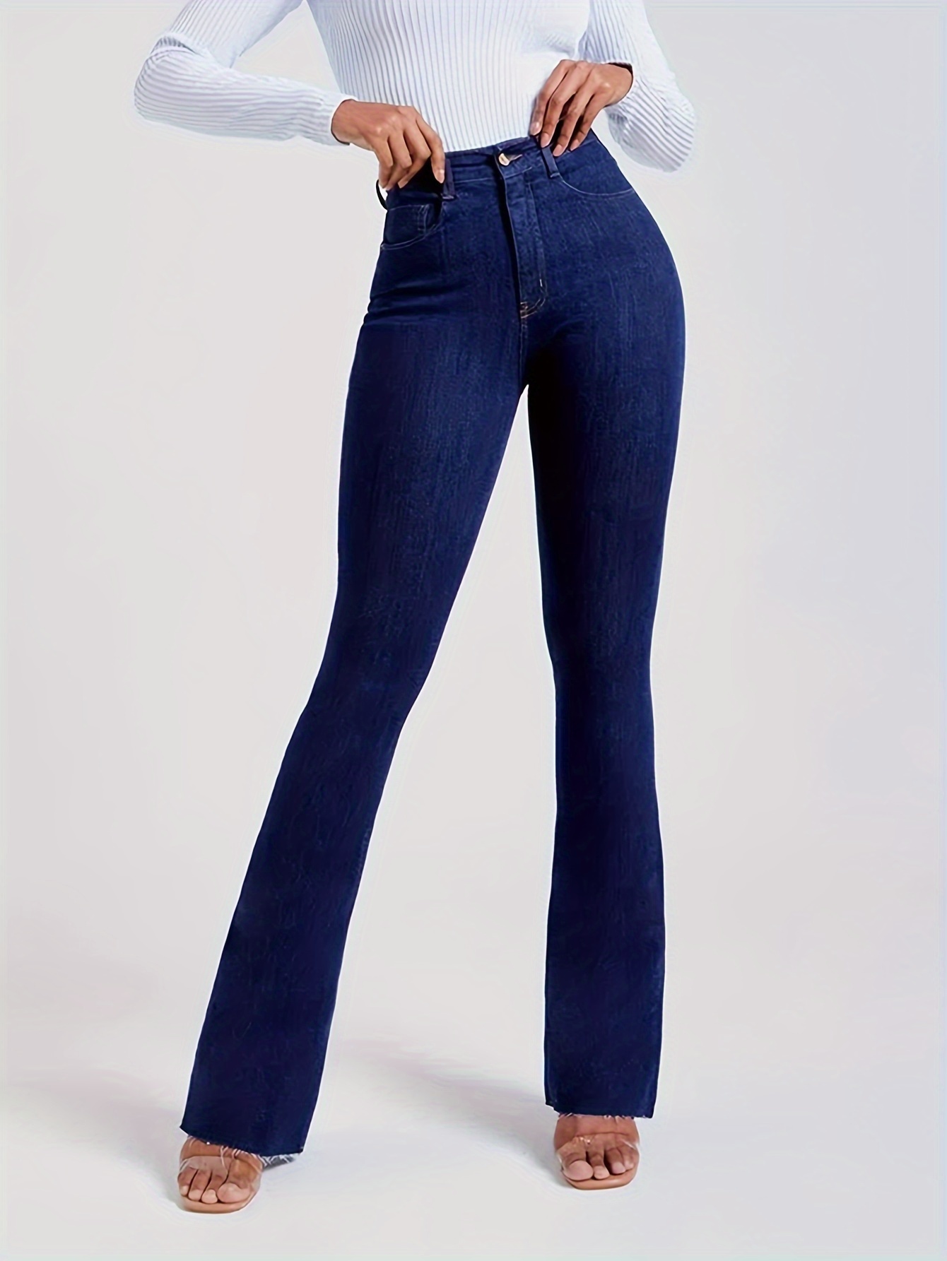 Express Solid Flare Jeans