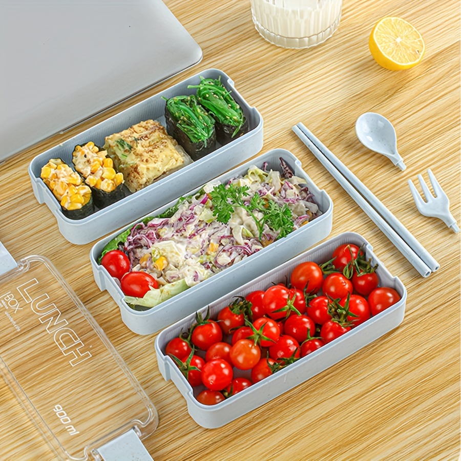 MUJUZE Lunch Box,Bento Enfant/Adulte et Couverts,Lunchbox Et 3  Compartiments Micro Ondes/Lave-vaisselle,Anti-Fuite Boîte à Repas pour Le  Pique-Nique,L'école,Le Travail : : Cuisine et Maison