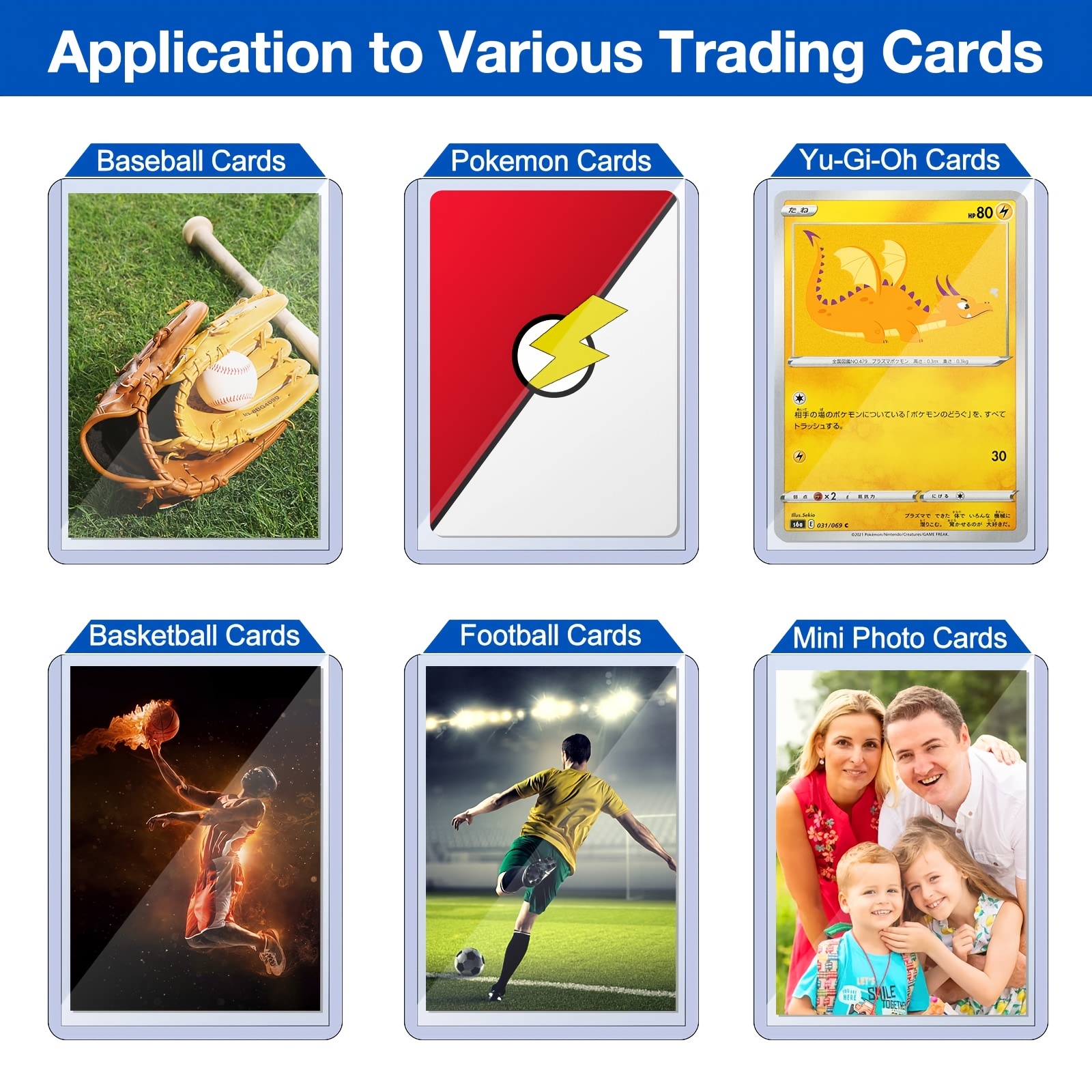 Card Sleeves for Trading Cards Hard Plastic Card Protector for