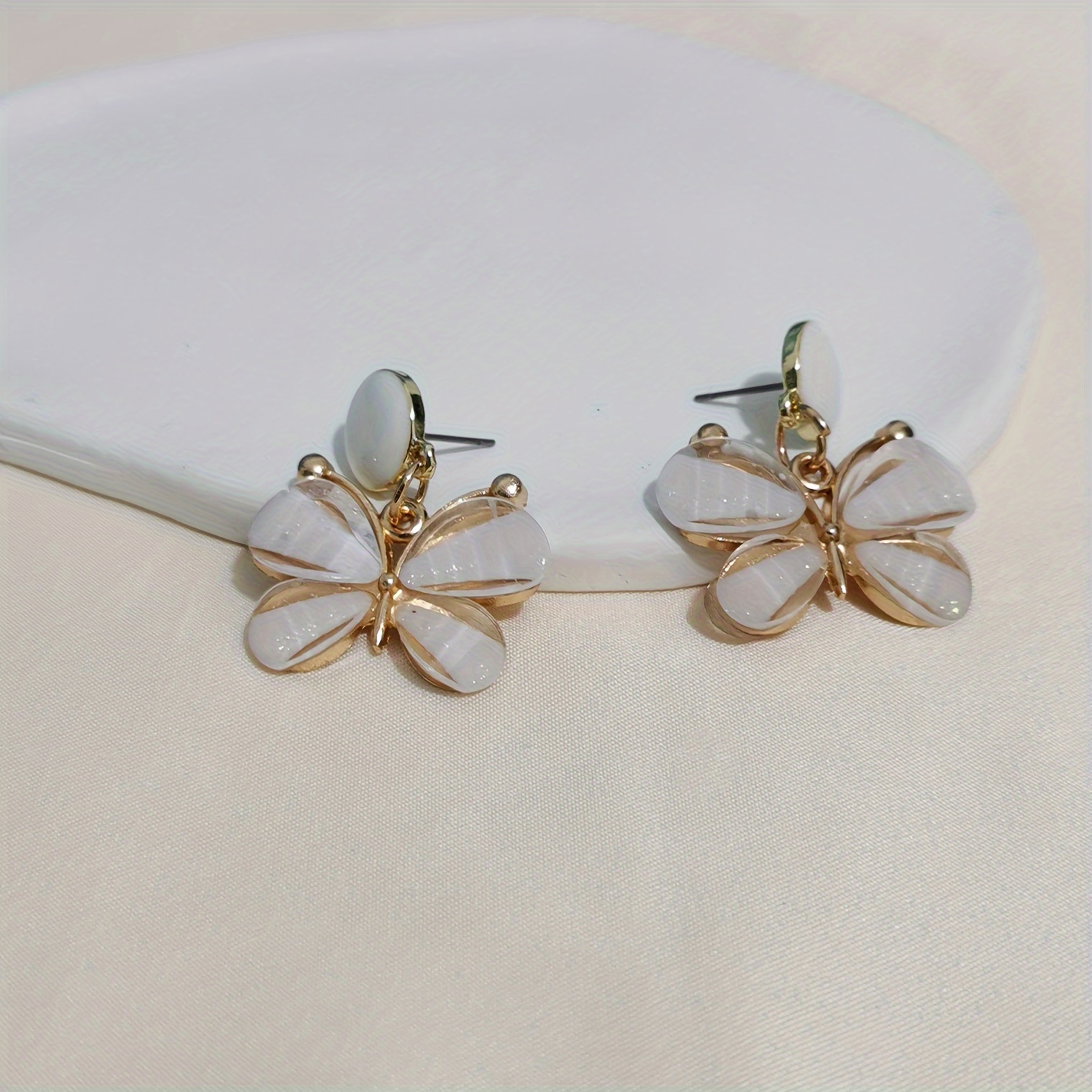 Boucles d'oreilles papillon en argent, boucles d'oreilles ailes de