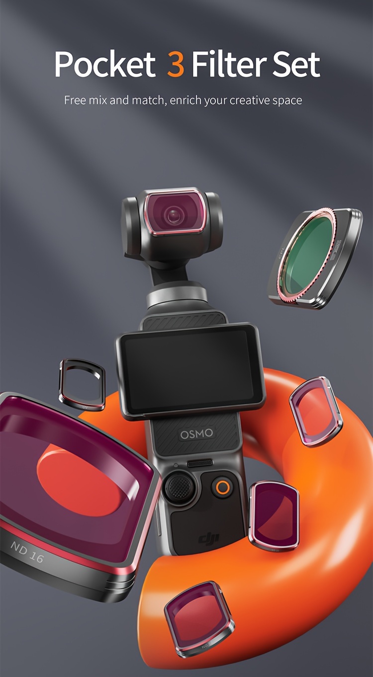 Skyreat ND Filters Set for DJI Osmo Pocket 3 Creator Combo