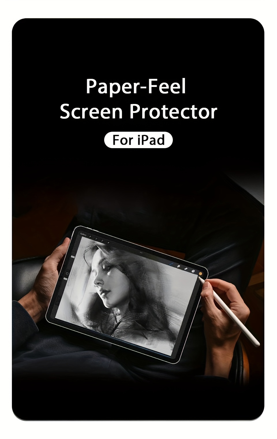 Magnetic Screen Protector for iPad Pro 12.9 3/4/5/6 Generation