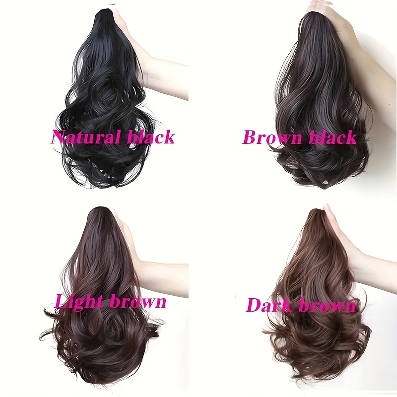 Curly Wavy Ponytail Extensions Natural Looking Daily Use
