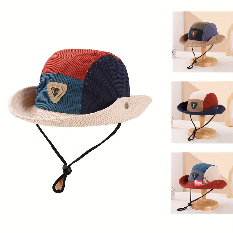 Children's Corduroy Denim Sunshade Fisherman Hat Children's - Temu