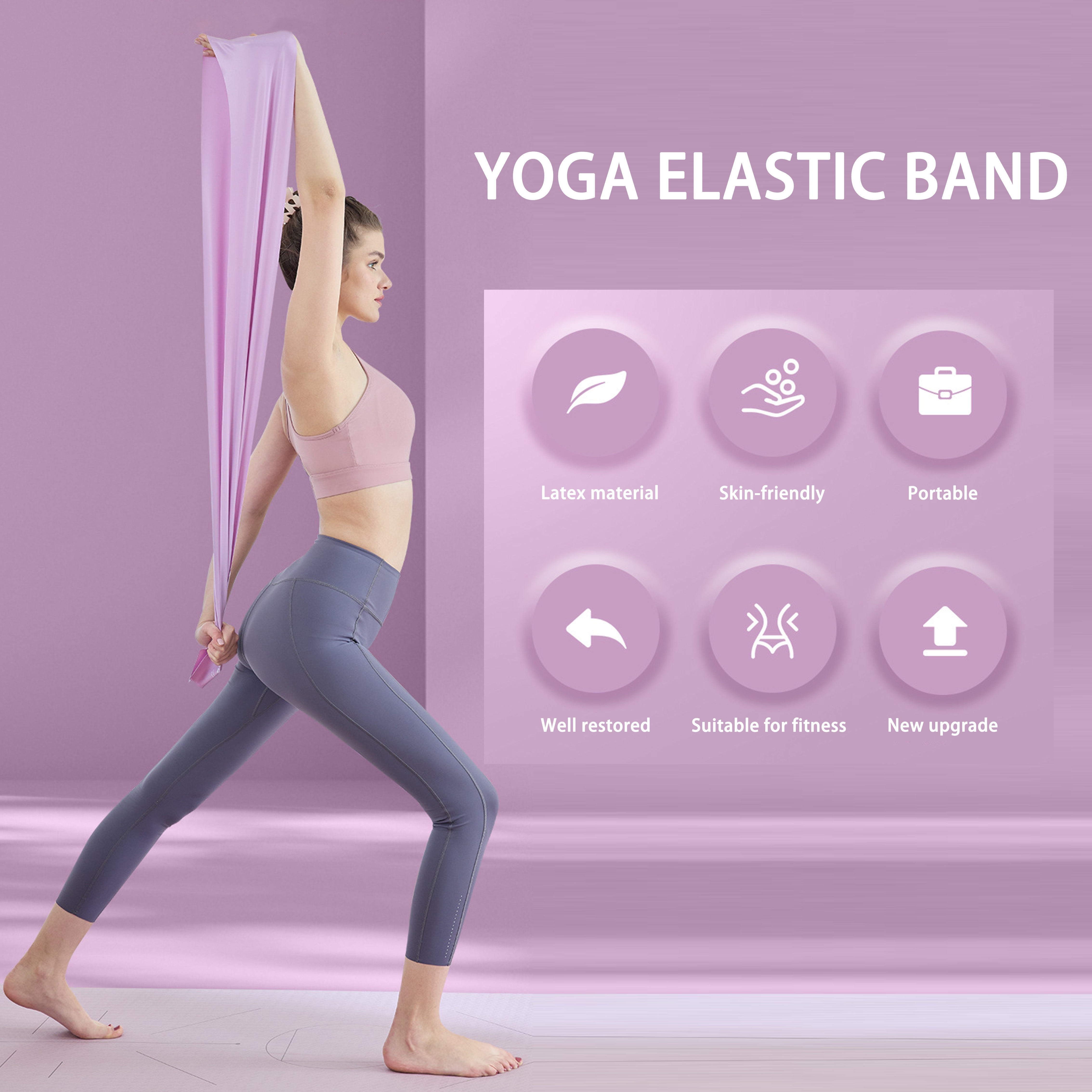 Yoga Resistance Bands, Versatile Elastic Bands for Strength Training And Stretching