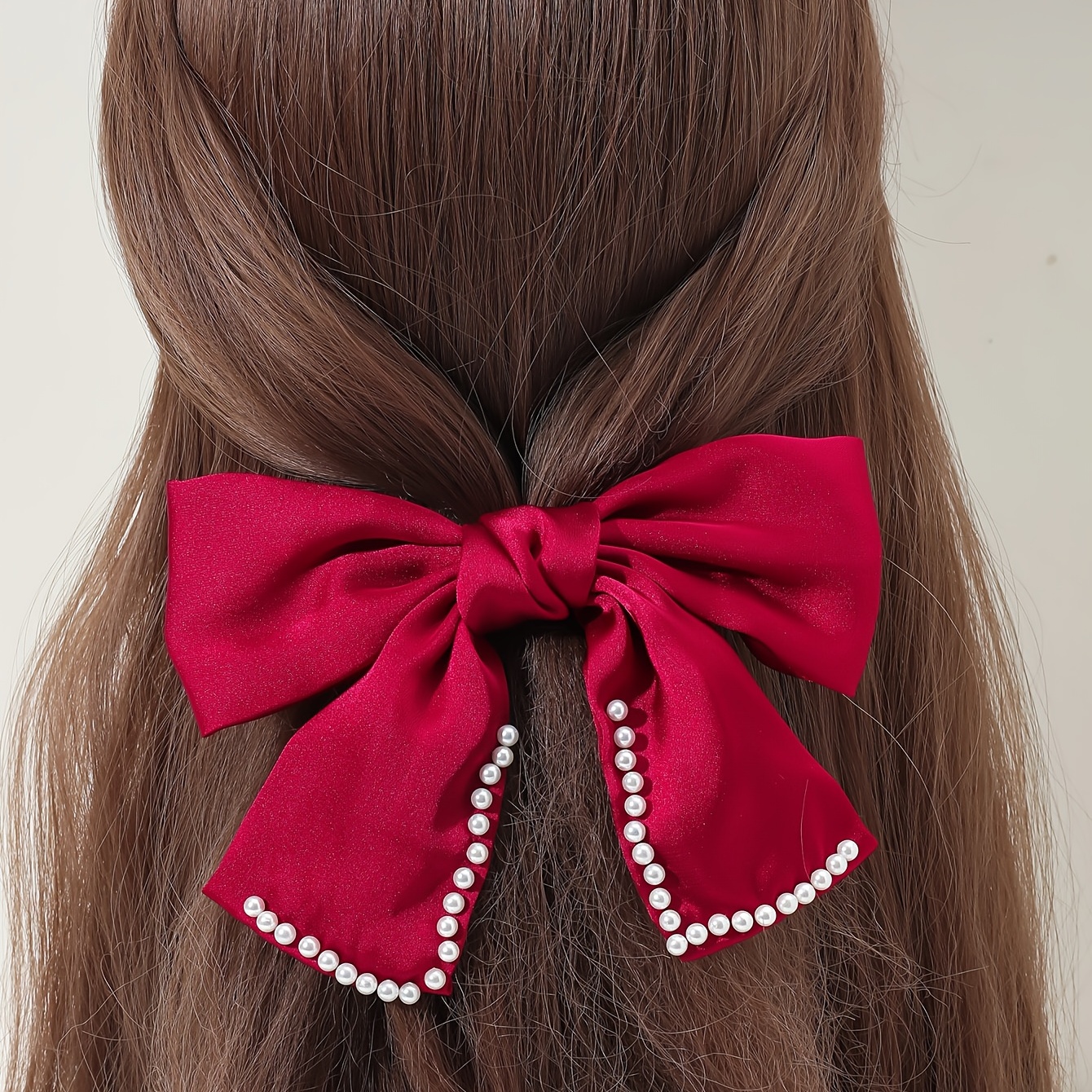 Lazos de terciopelo para mujeres y niñas lazo de pelo rojo para