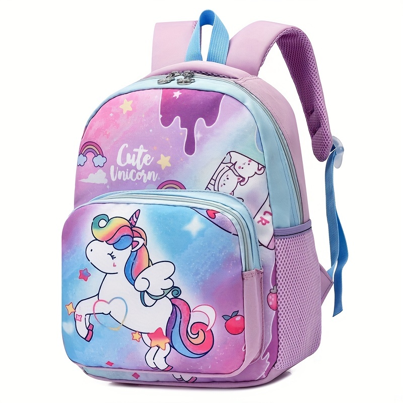 Personalised UNICORN School Bag Girls Backpack Childrens Kids Pink