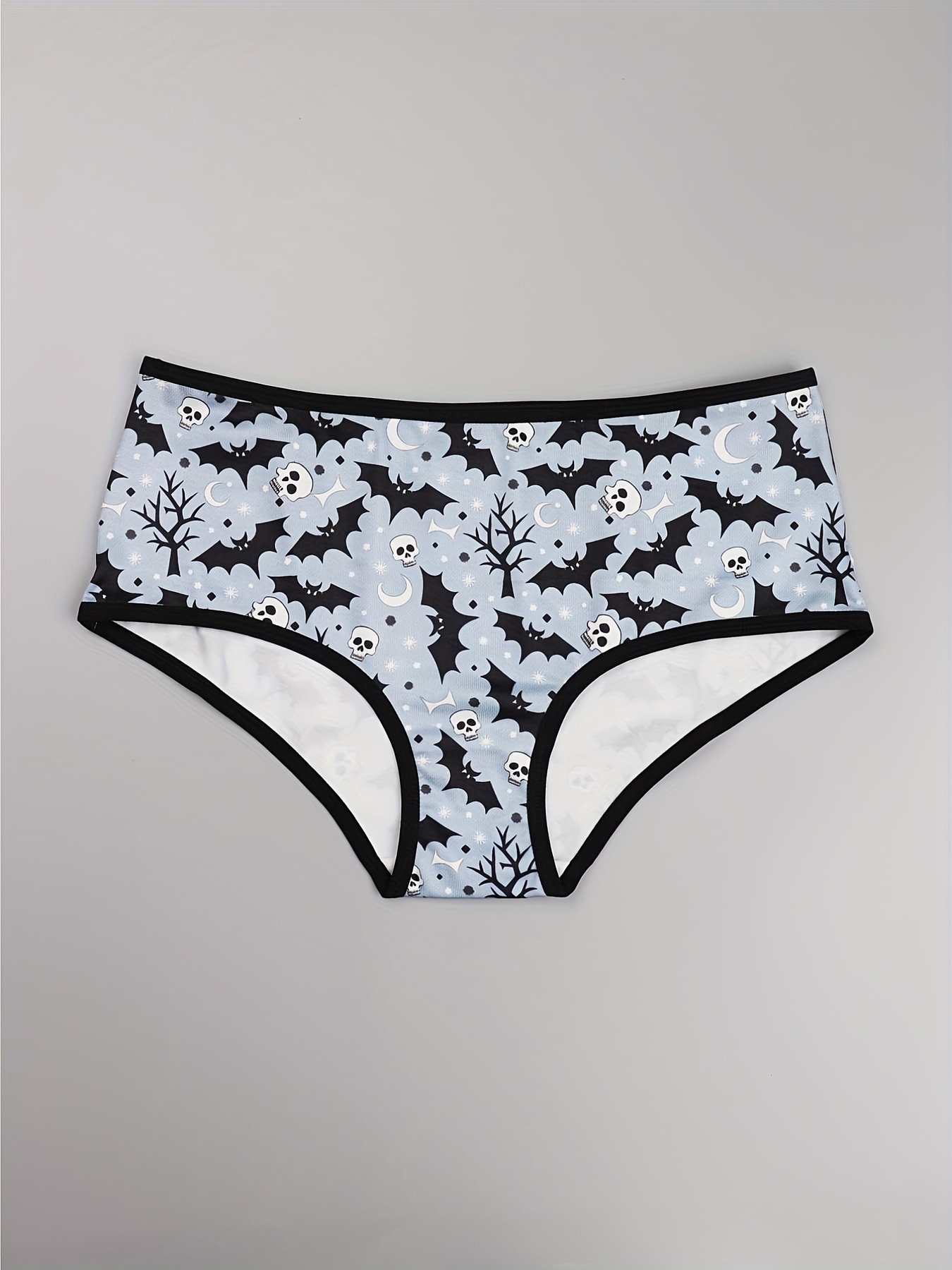 Womens Thongs Women's Chic Halloween Pattern Bat Underpants Funny Sport  Slim Underwear