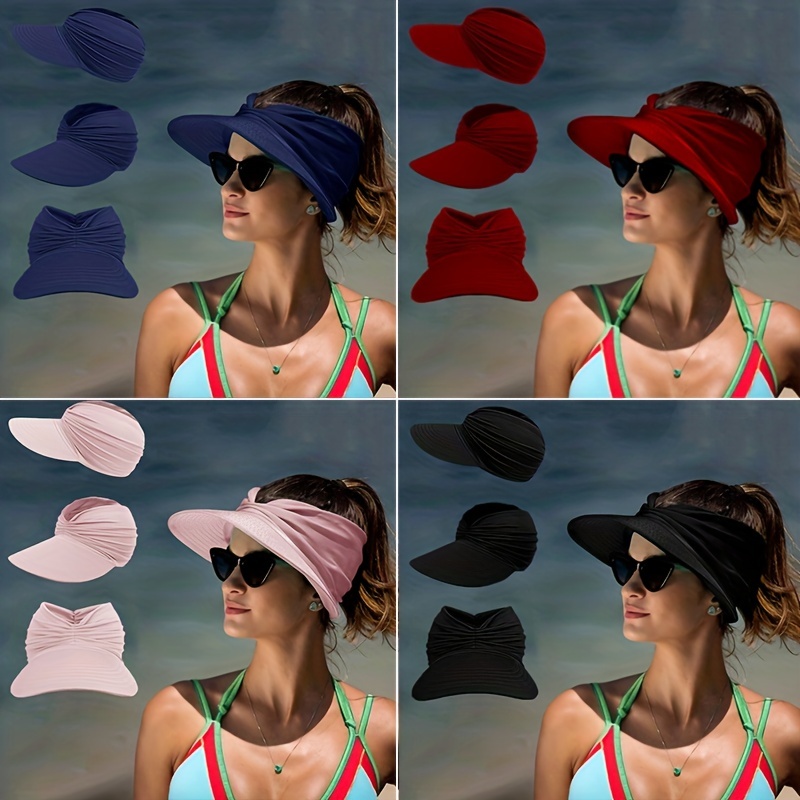 Women's Summer Sun Hat Face Cover Cycling Outdoor Folding - Temu
