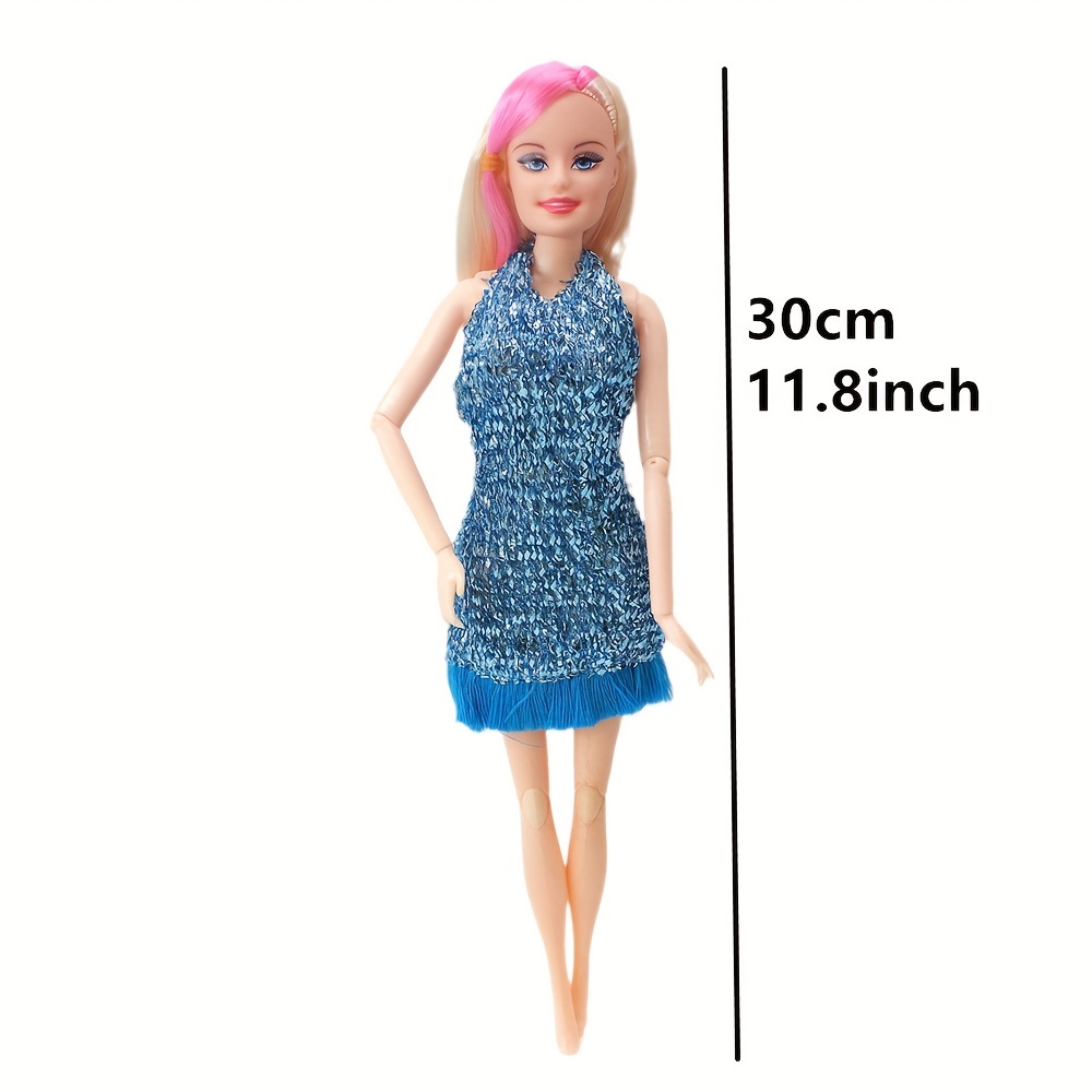 Vestidos para Boneca Barbie de Tecido sem Costura - DIY Brinquedos 