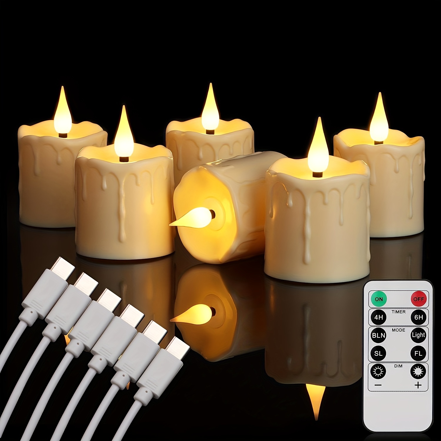 Bougie LED scintillante sans flamme avec télécommande, 3 pièces, lumière de  cire, bougie de pâques, éclairage de décoration de mariage