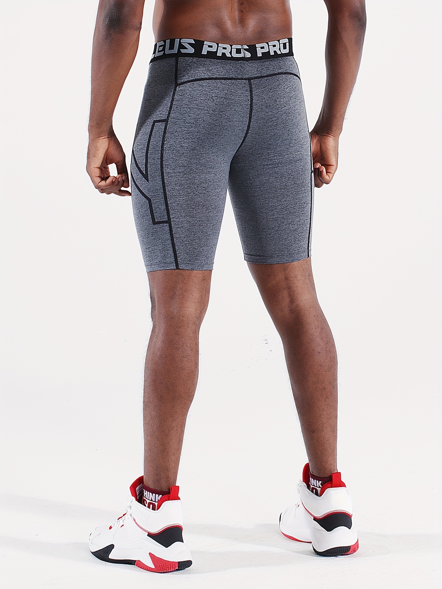 Red Nike Compression Shortsmen's Compression Running Shorts - Quick Dry  Spandex Striped Underwear