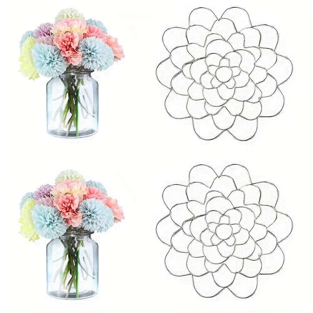 Stainless Steel Flower Lid Arranger Flower Lids Metal Flower - Temu