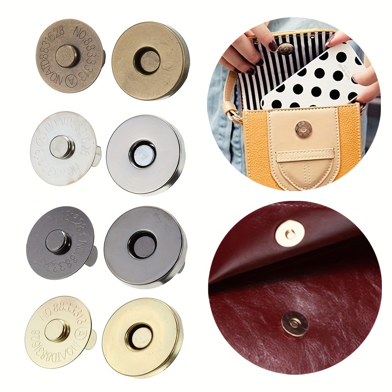 20sets/lot 18MM Magnetic Button Metal Magnet Buttons for Handbags