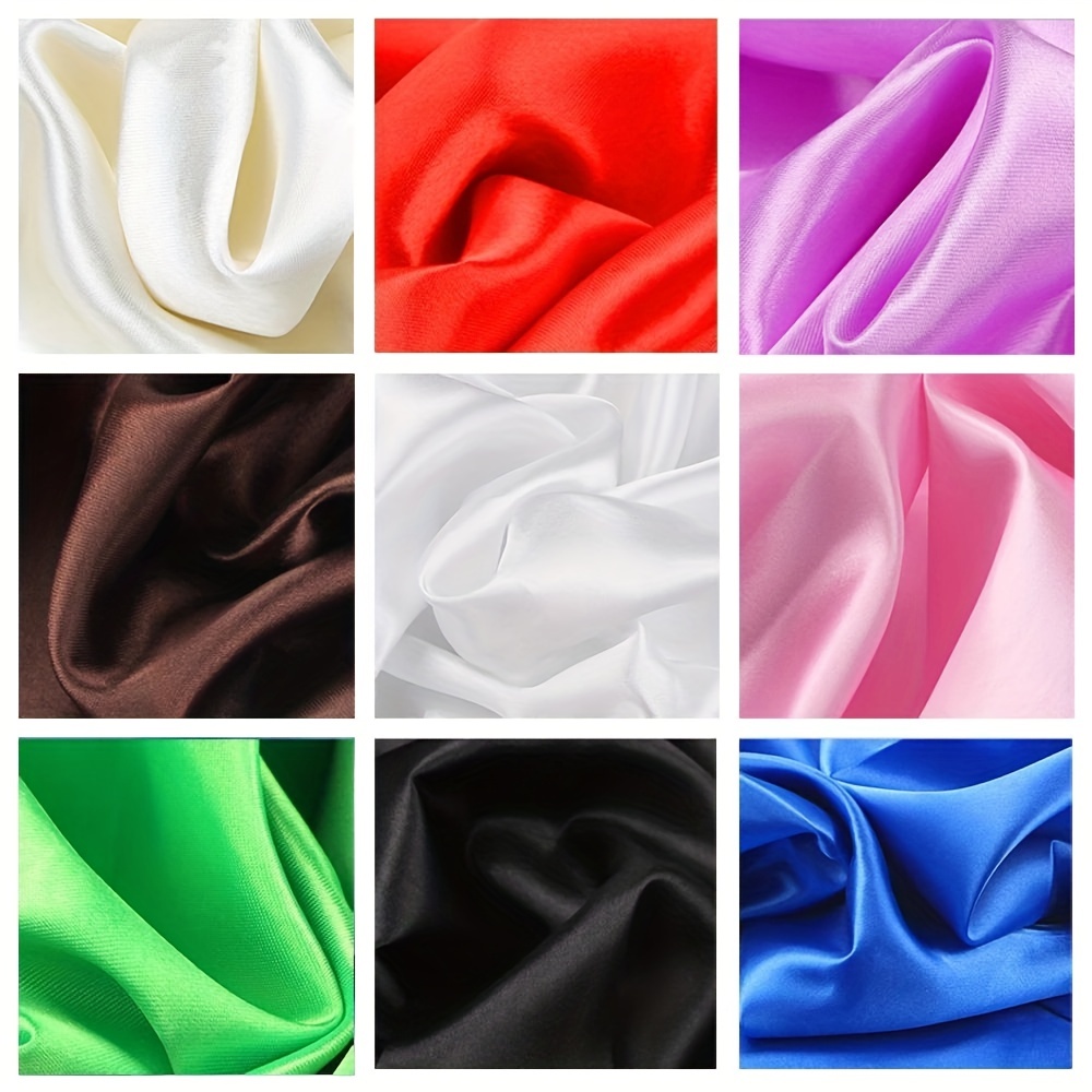 Multicolour Soft Satin Fabric Home Sewing Polyester Handmade - Temu