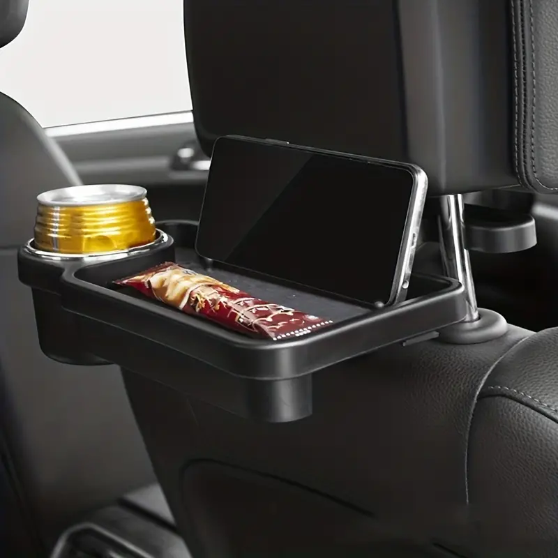 Autositz Rückklappbarer Stuhl Rücken Getränkehalter Auto  Multifunktionsregal Tablett Wasserbecherhalter Handyhalter Aufbewahrungsbox
