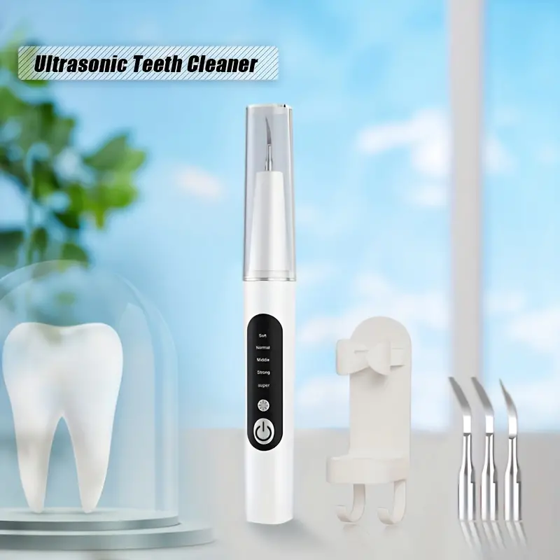 automatic tartar removal with led light teeth cleaning rechargeable teeth cleaning kit dental rinse instantly removes plaque and stains with no punch electric toothbrush holder stand details 0